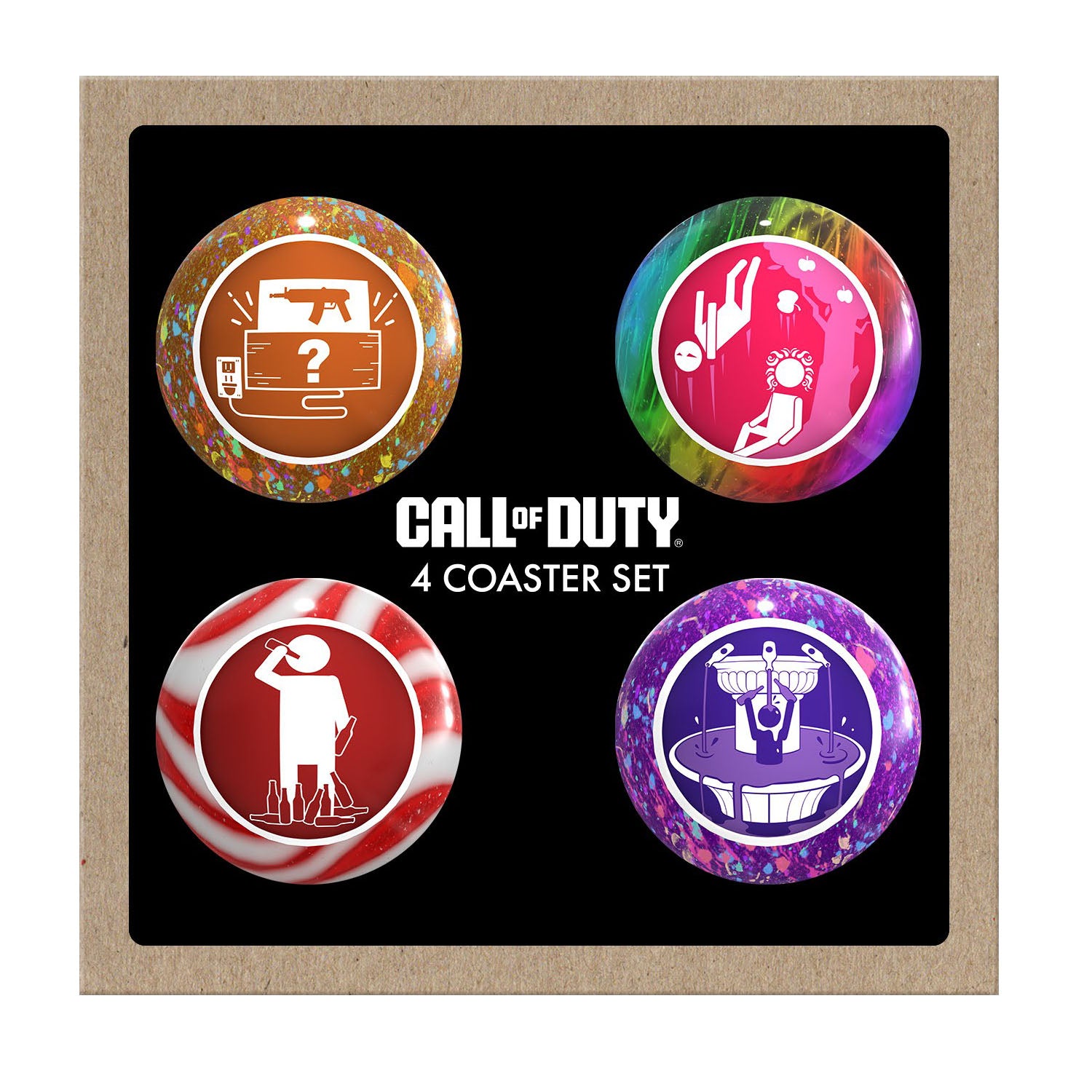 Call of Duty Gobblegum 4-Pack Coaster Set - Front Package View