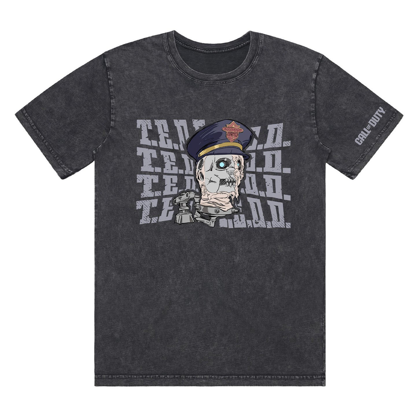 Call of Duty: Black Ops 7 Zombies T.E.D.D. Repeat Black T-Shirt - Front View