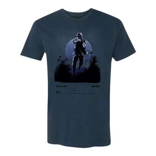 Call of Duty: World At War (2008) Indigo T-Shirt - Front View
