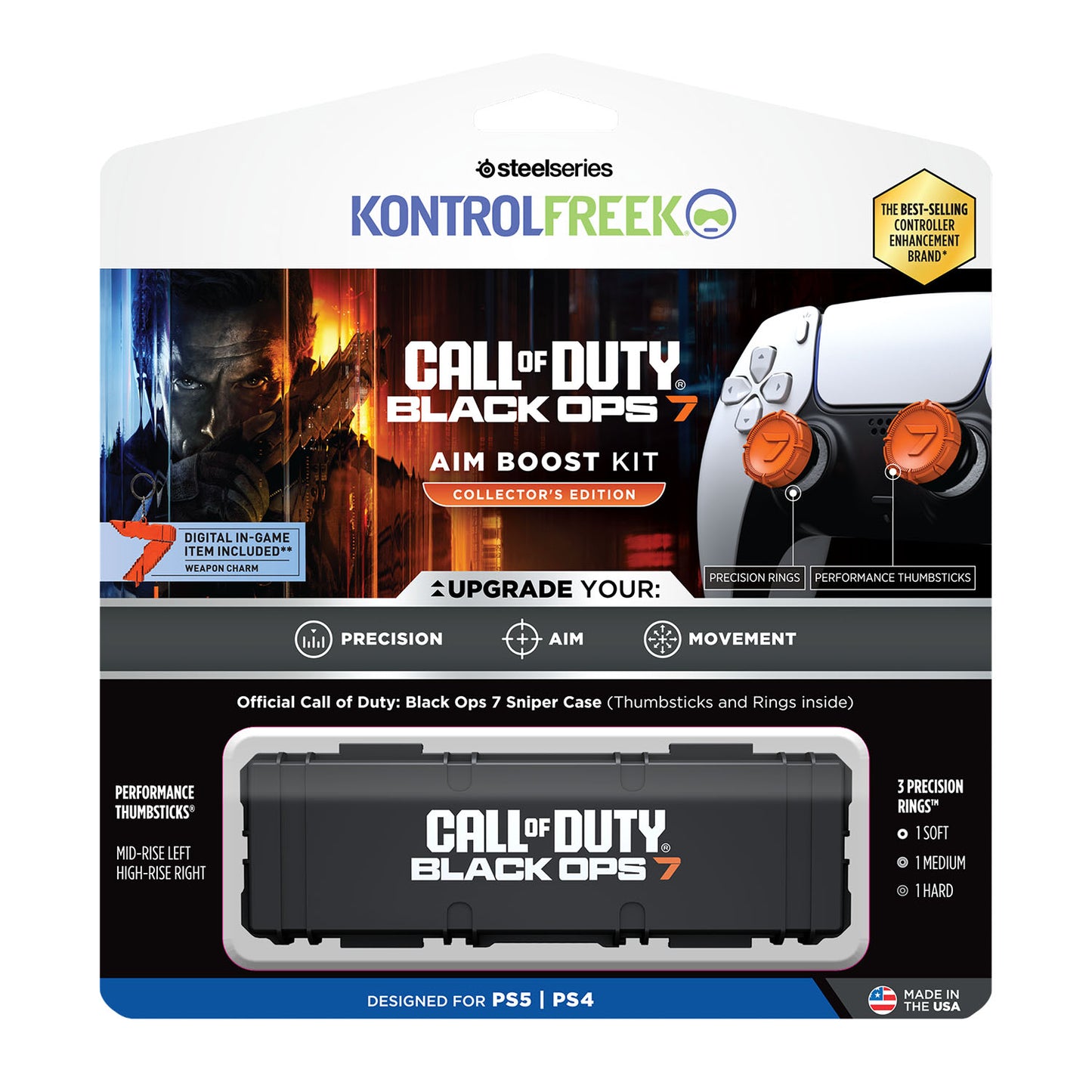 Call of Duty: Black Ops 7 Aim Boost Kit Collector's Edition PS5 Thumbsticks - Package View