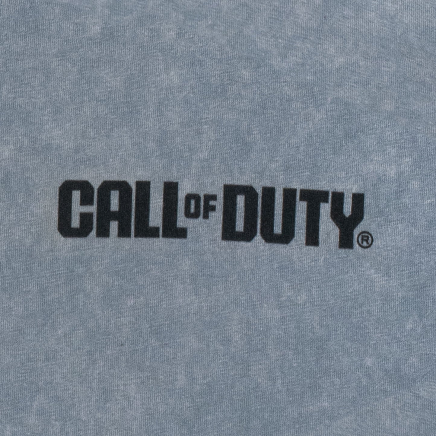 Call of Duty: Black Ops 7 Ol' Tessie Fully Equipped Grey T-Shirt - Front View Close Up Logo