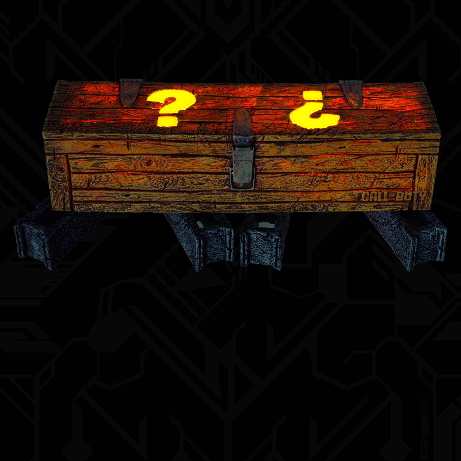 Call of Duty Mystery Box 3D Lamp - Front View Gif 