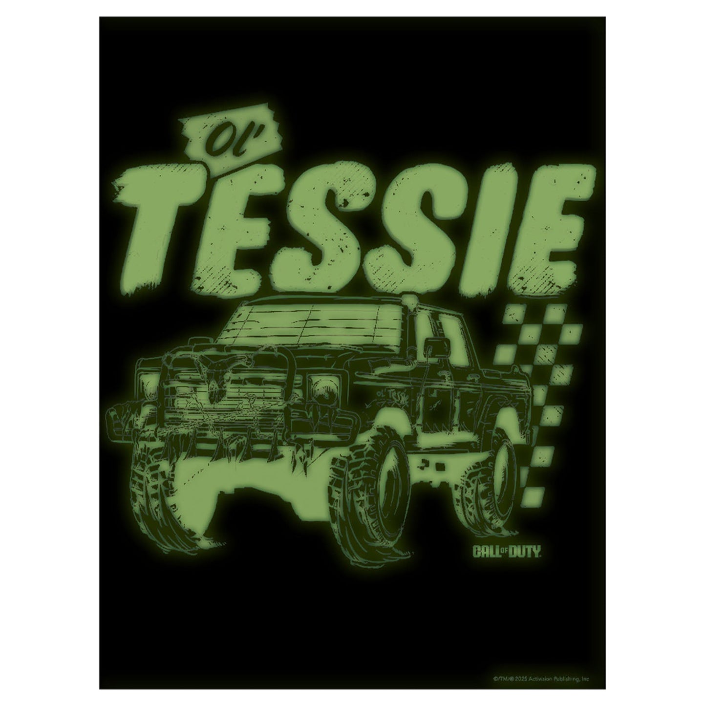 Call of Duty: Black Ops 7 Ol' Tessie 18x24" Poster - Front View Glow in the Dark