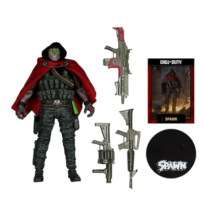 Call of Duty Burned Spawn Figurine - Front View with Accessories
