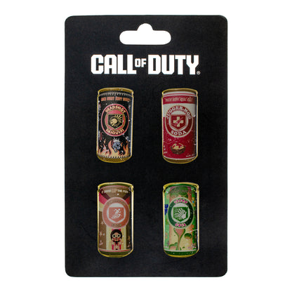 Call of Duty: Zombies Perk Can Pin Set - Front View all Four Pins on packaging