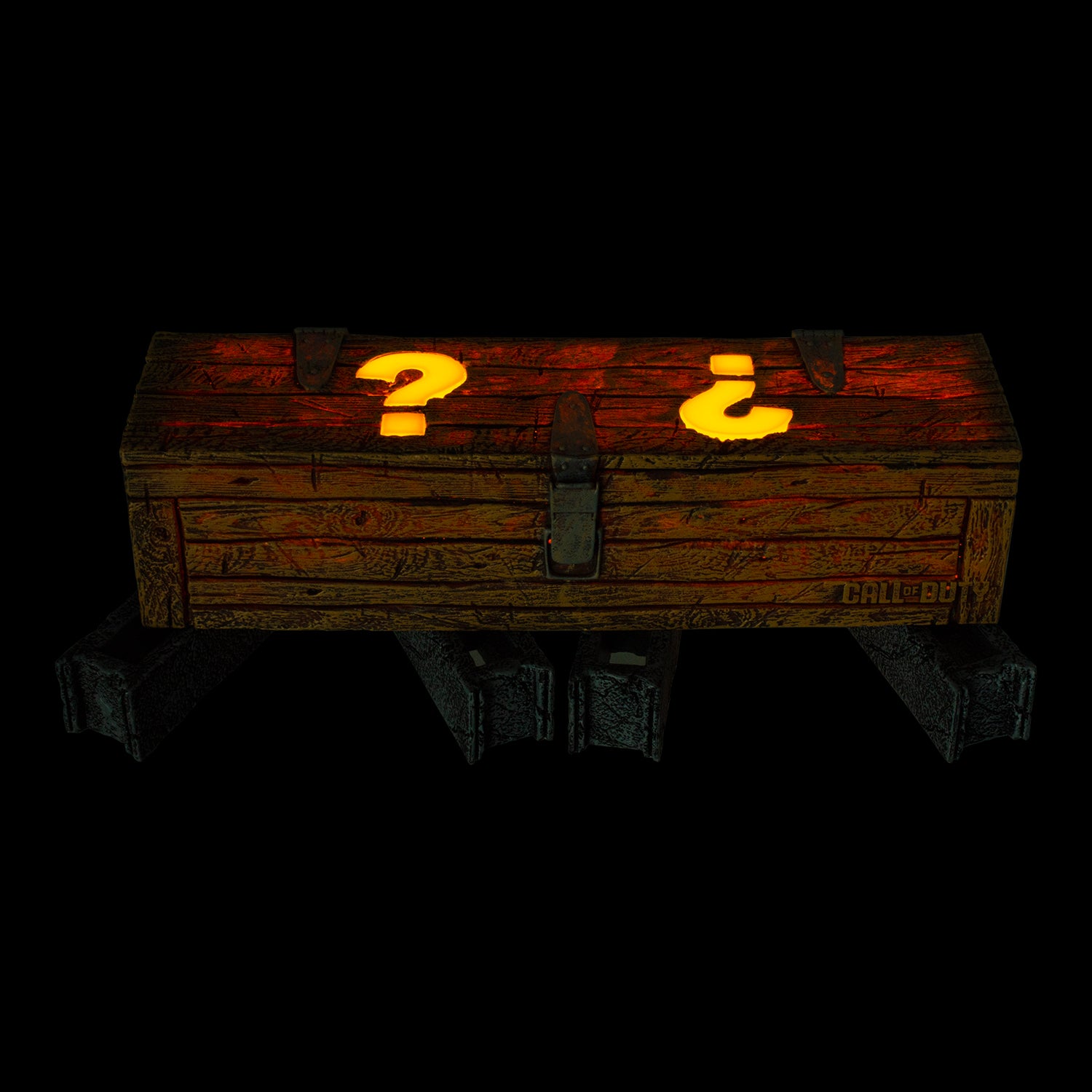 Call of Duty Mystery Box 3D Lamp - Lit View