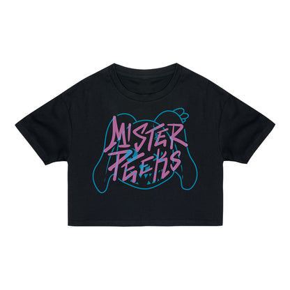 Call of Duty Mister Peeks Women's Cropped T-Shirt - Front View Black Version