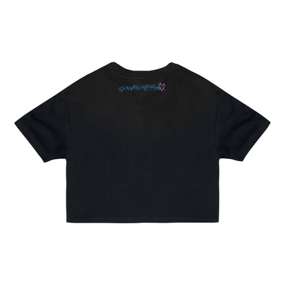 Call of Duty Mister Peeks Women's Cropped T-Shirt - Back View Black Version 