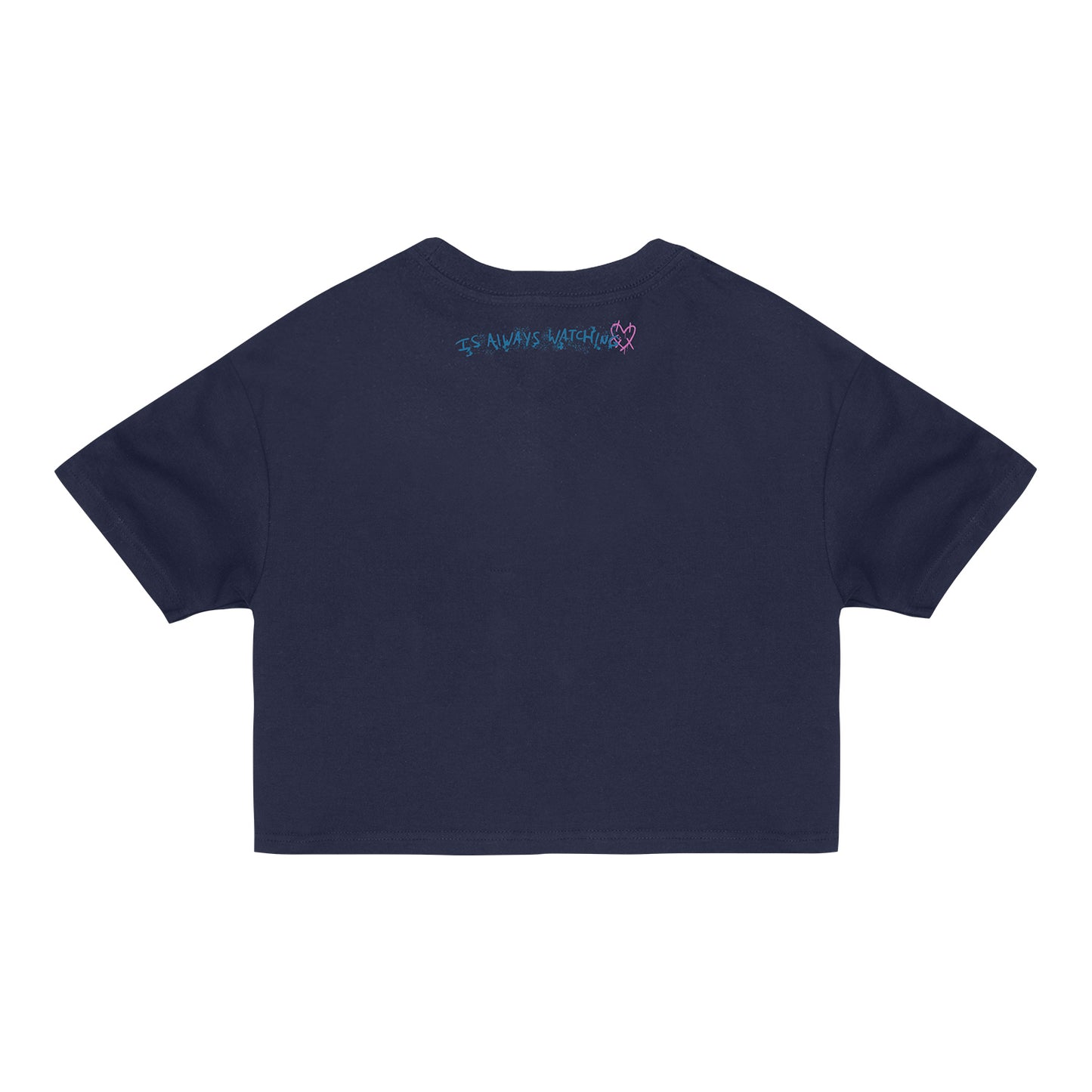 Call of Duty Mister Peeks Women's Cropped T-Shirt - Back View Navy Version