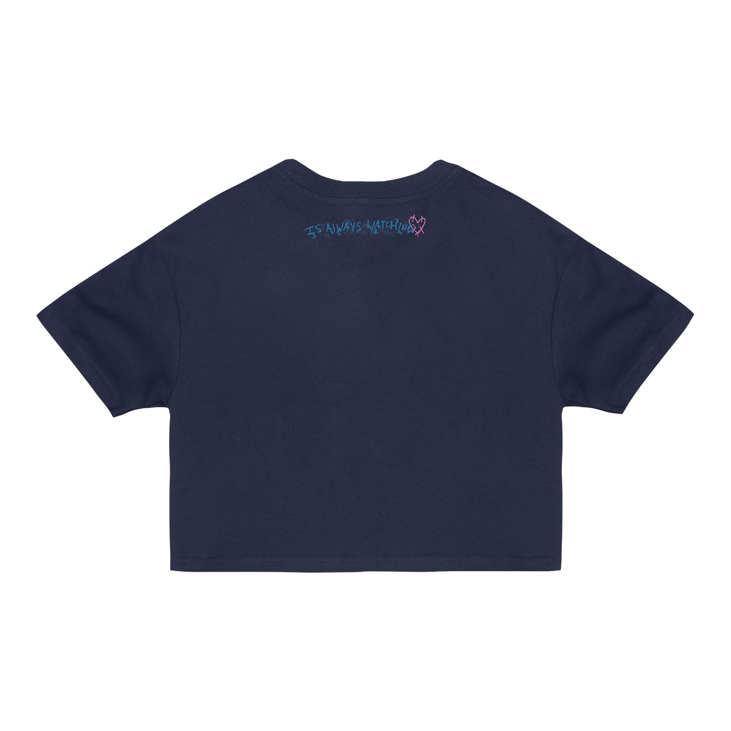 Call of Duty Mister Peeks Women's Cropped T-Shirt - Back View Navy Version