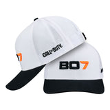 Call of Duty: Black Ops 7 White Snapback Hat - Front and Side View