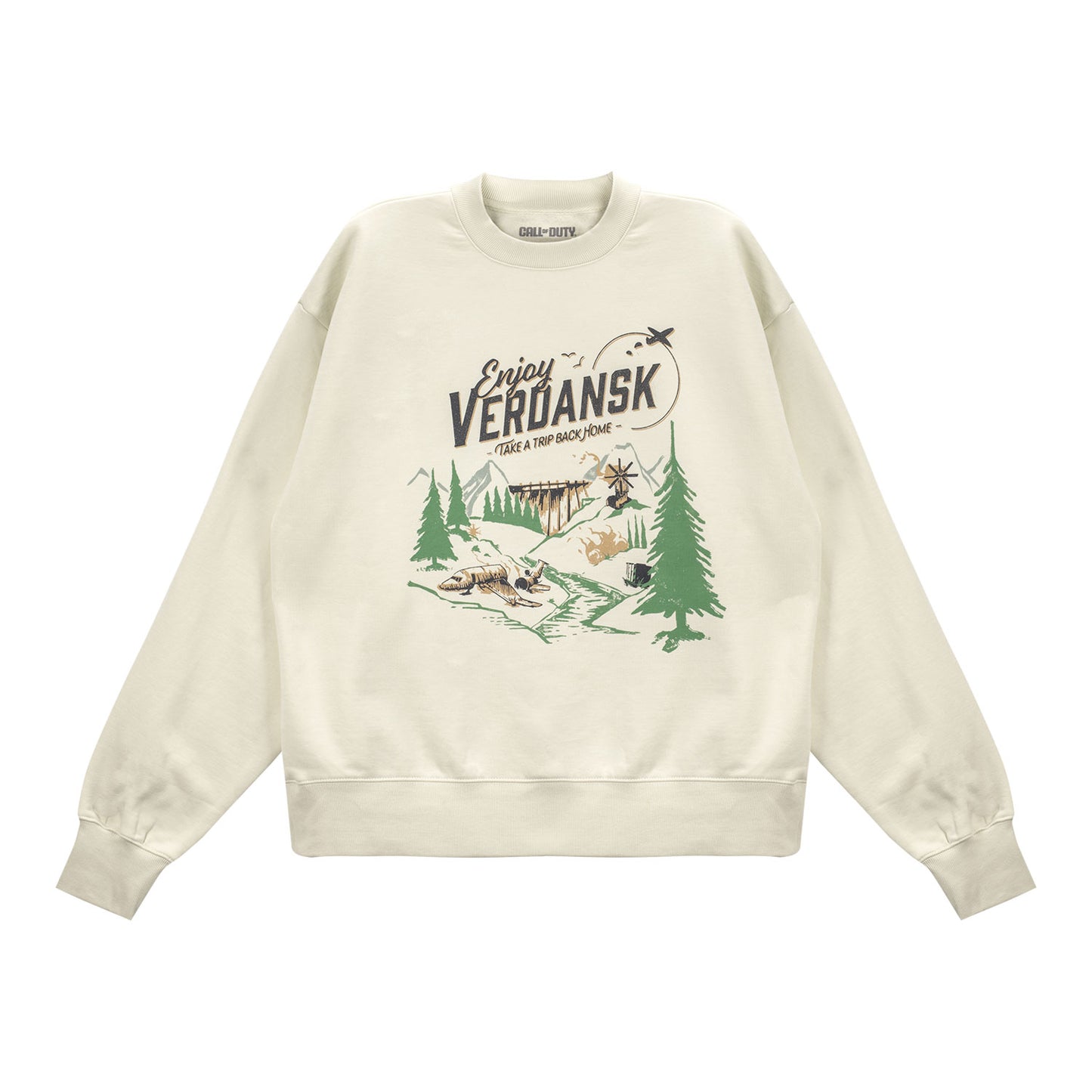 Call of Duty: Warzone Enjoy Verdansk Cream Sweatshirt - Front View