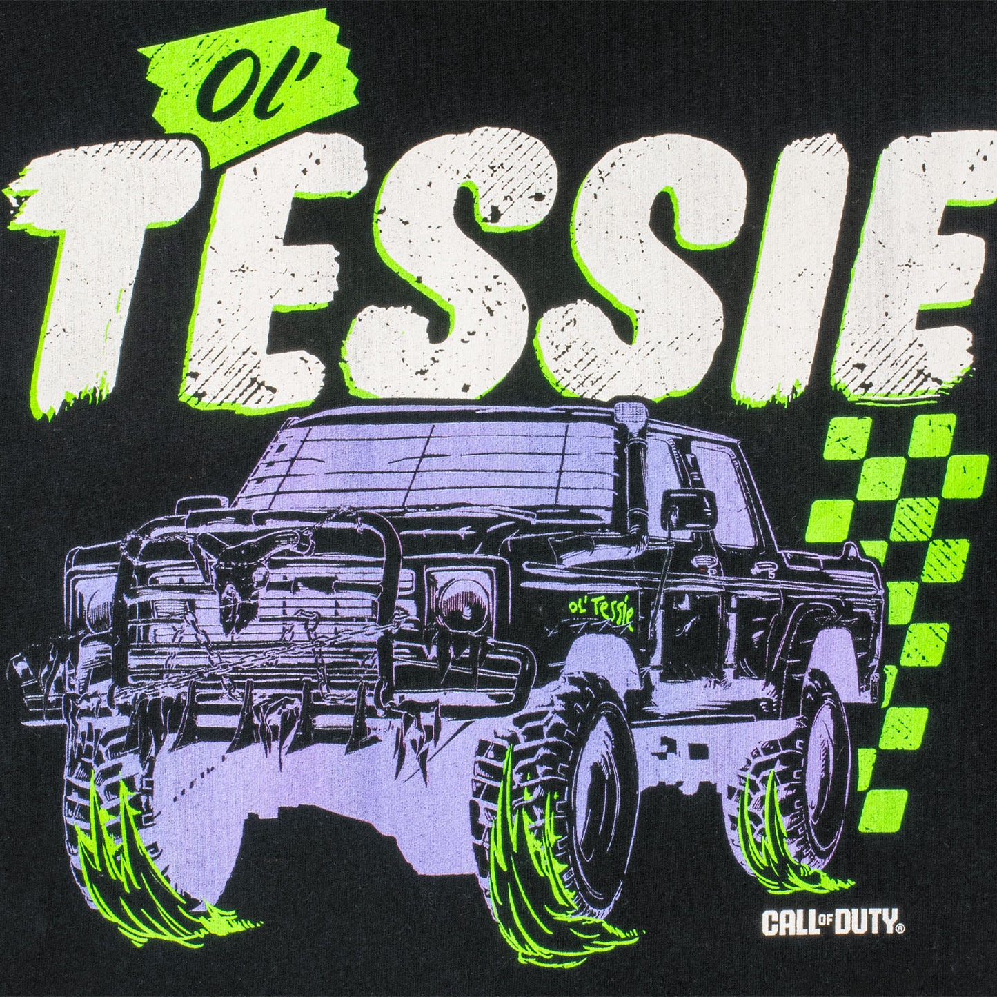 Call of Duty: Black Ops 7 Zombies Ol' Tessie Crewneck Sweatshirt - Close Up View