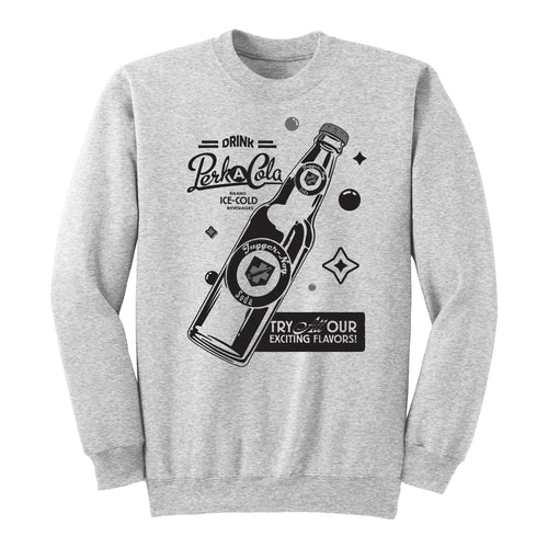 Call of Duty Vintage Perk-A-Cola Bottle Crewneck Sweatshirt - Front View Grey Version