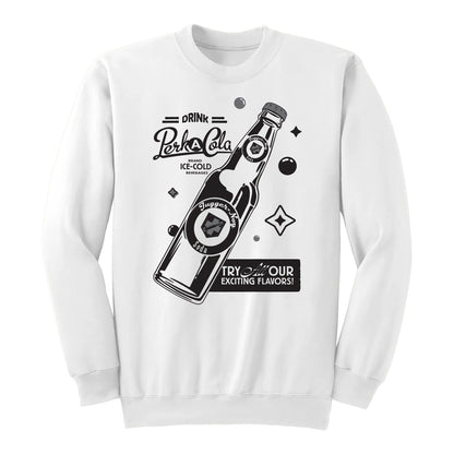 Call of Duty Vintage Perk-A-Cola Bottle Crewneck Sweatshirt - Front View White Version