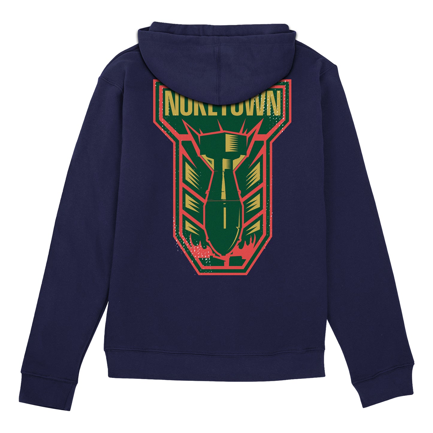 Call of Duty Nuketown Bomb Hoodie - Back View Navy Version