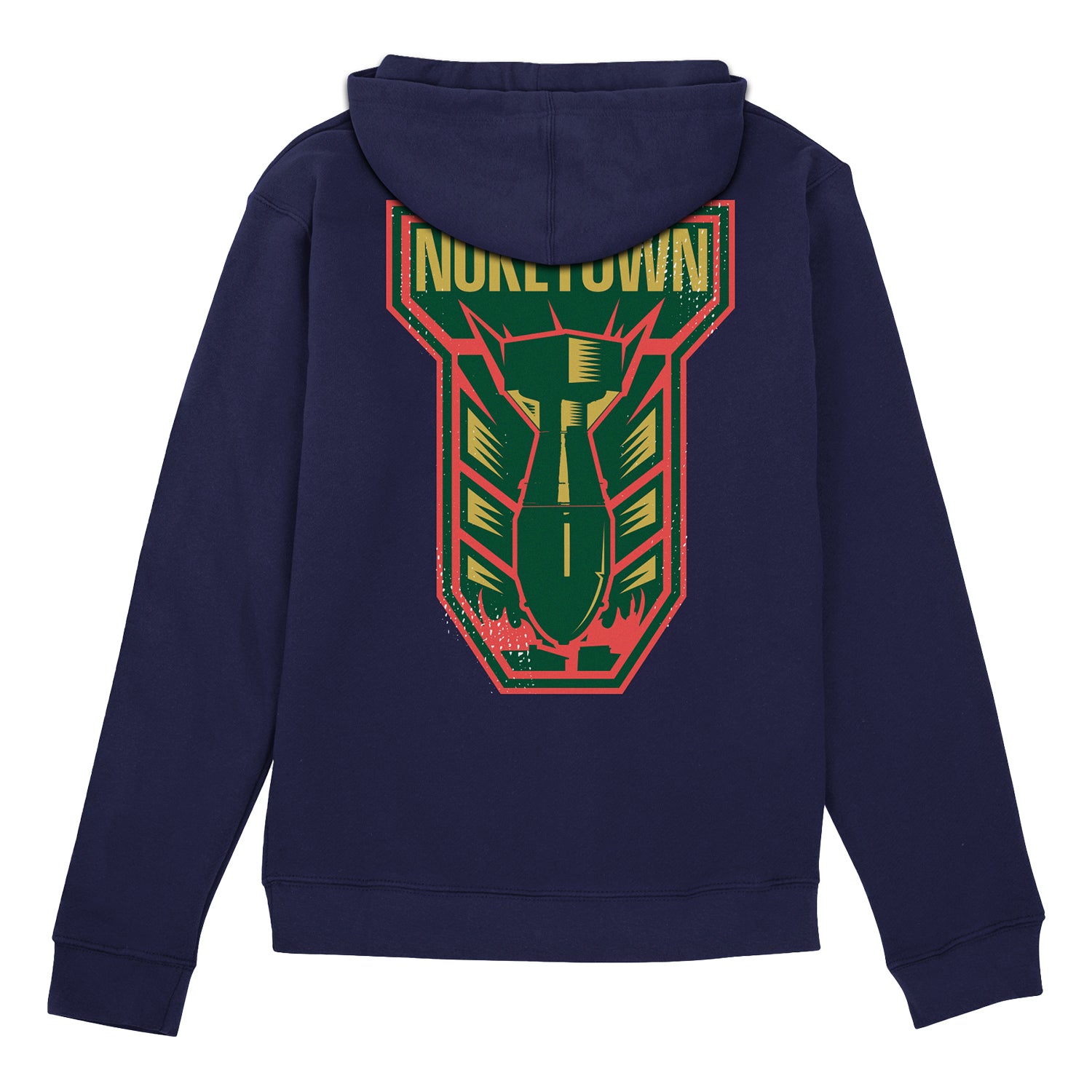 Call of Duty Nuketown Bomb Hoodie - Back View Navy Version