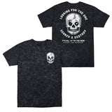Call of Duty Search & Destroy Skull Logo Acid Black T-Shirt - Front and Back views