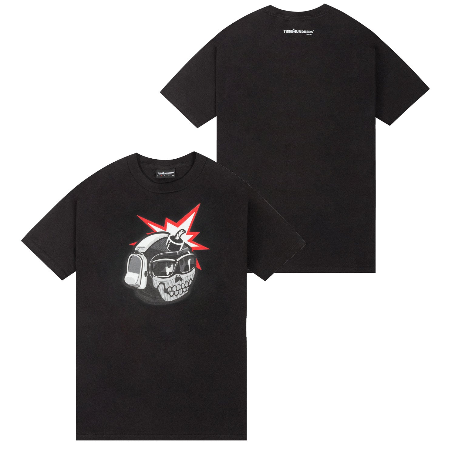 Call of Duty The Hundreds Homebase Black T-Shirt - front and back views