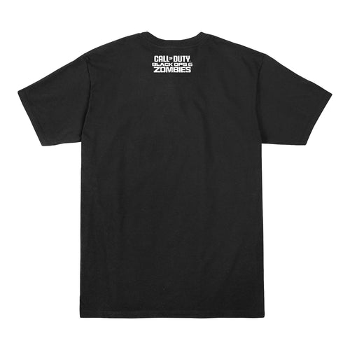 Call of Duty: Black Ops 6 Zombies White Logo Black T-Shirt - Back View