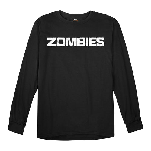 Call of Duty: Black Ops 6 Zombies White Logo Black Long Sleeve T-Shirt - Front View