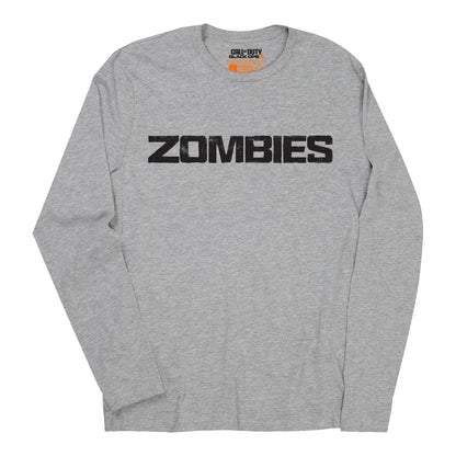 Call of Duty: Black Ops 6 Zombies Grey Long Sleeve T-Shirt - Front View
