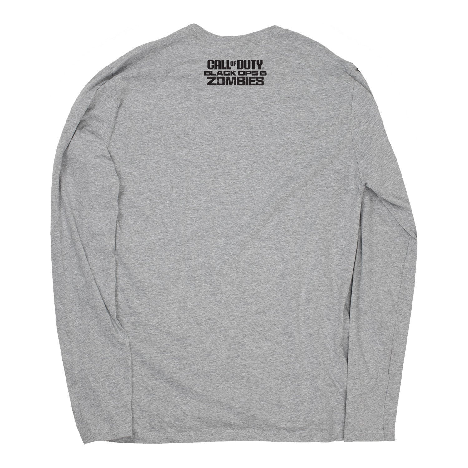 Call of Duty: Black Ops 6 Zombies Grey Long Sleeve T-Shirt - Back View