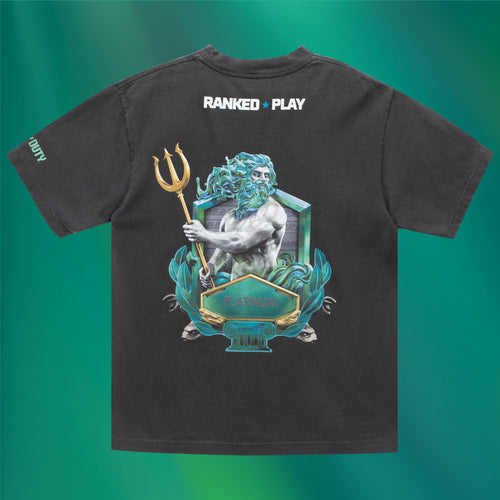 Call of Duty Platinum Rank T-Shirt - Back View Stylized Background