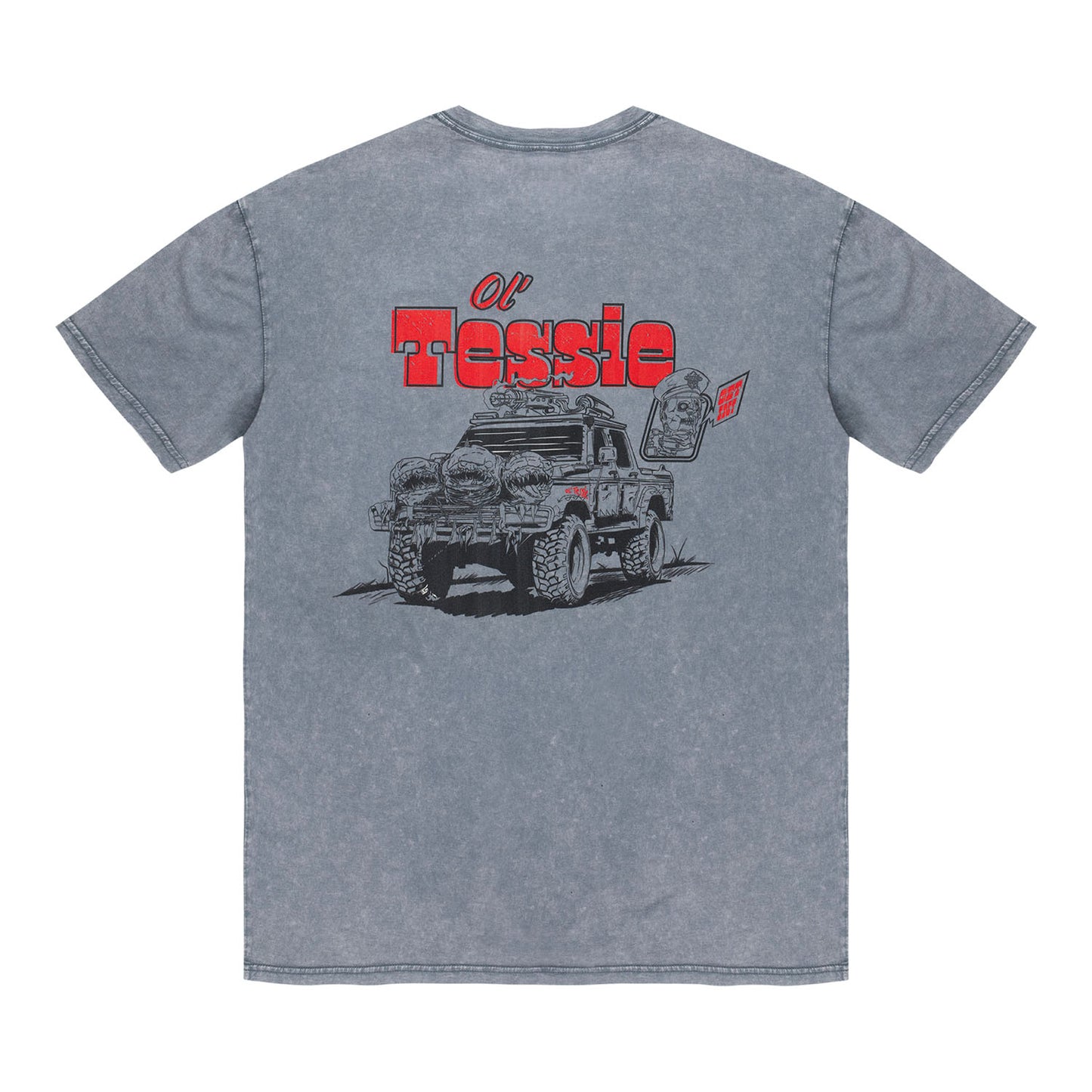 Call of Duty: Black Ops 7 Ol' Tessie Fully Equipped Grey T-Shirt - Back View