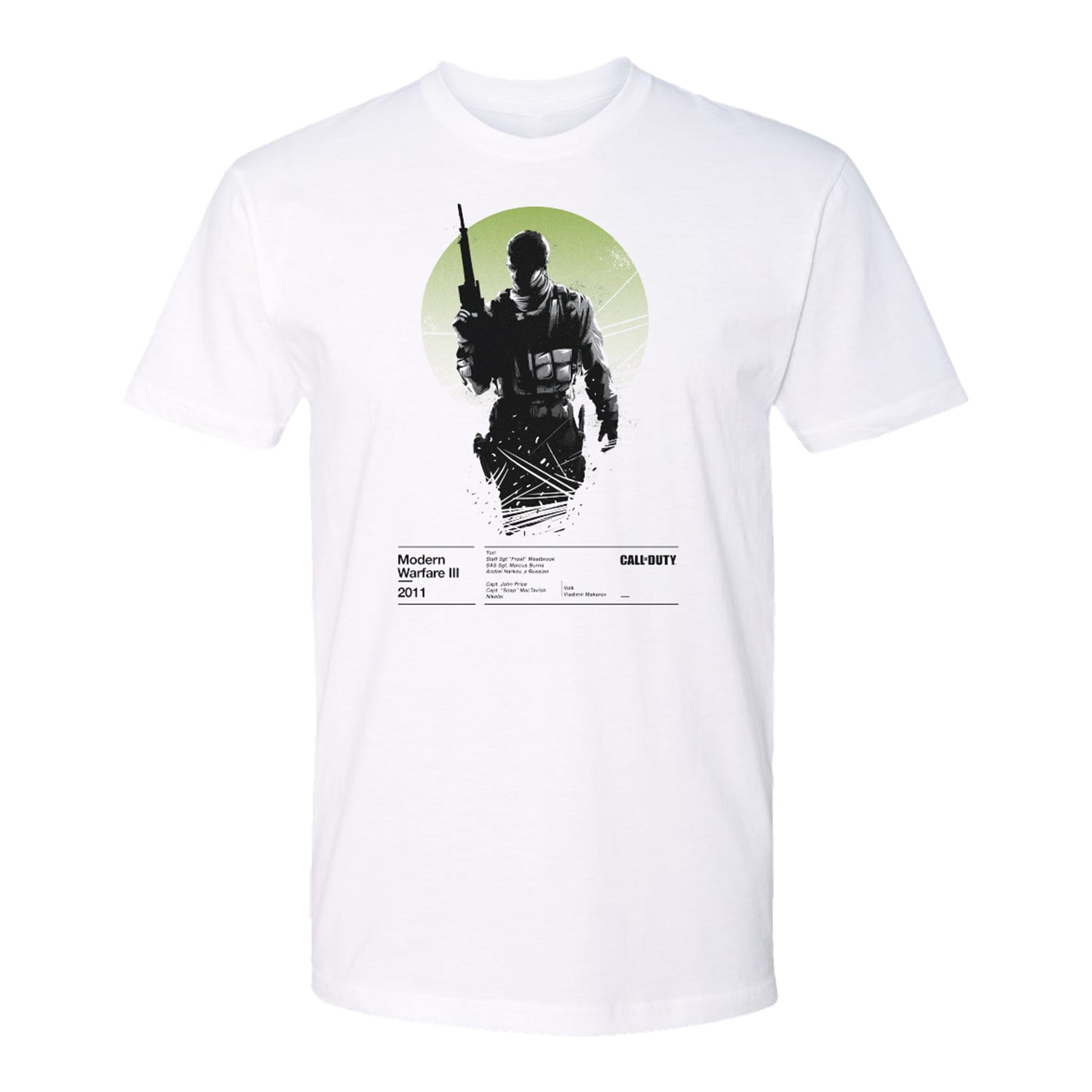 Call of Duty Modern Warfare 3 (2011) T-Shirt - White Front View