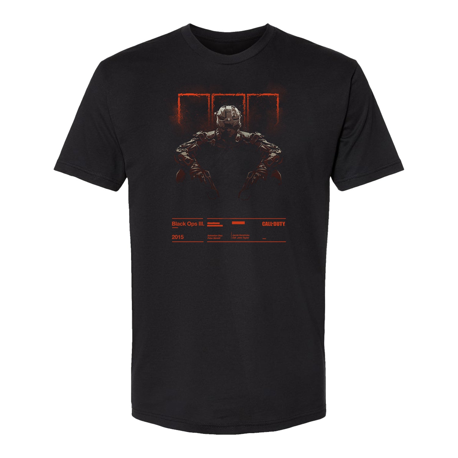 Call of Duty: Black Ops III (2015) Black T-Shirt - Front View