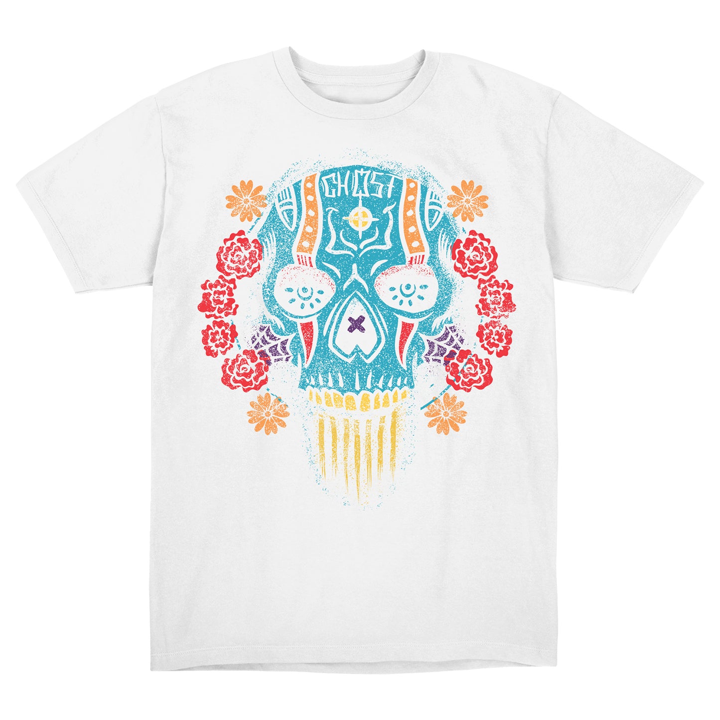 Call of Duty Ghost Sugar Skull T-Shirt - Front View White Version