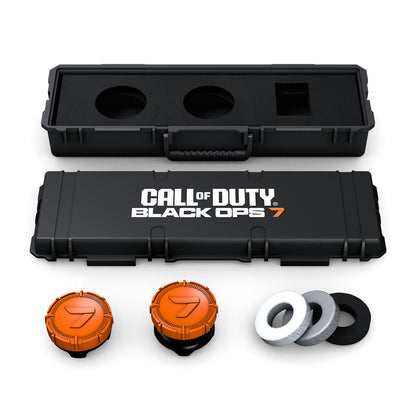 Call of Duty: Black Ops 7 Aim Boost Kit Collector's Edition PS5 Thumbsticks - Product and Case View