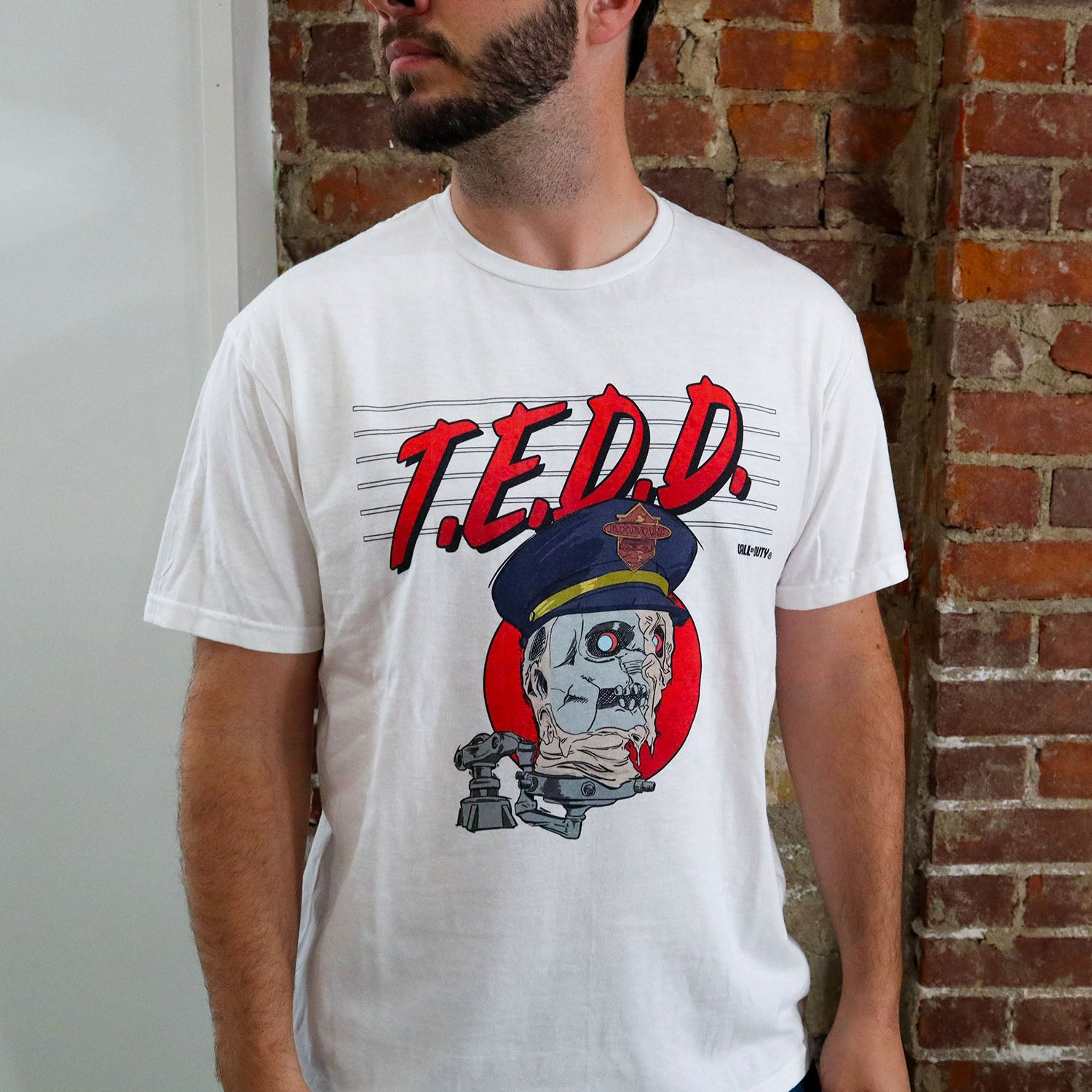 Call of Duty: Black Ops 7 Zombies T.E.D.D. White T-Shirt | Call of Duty ...