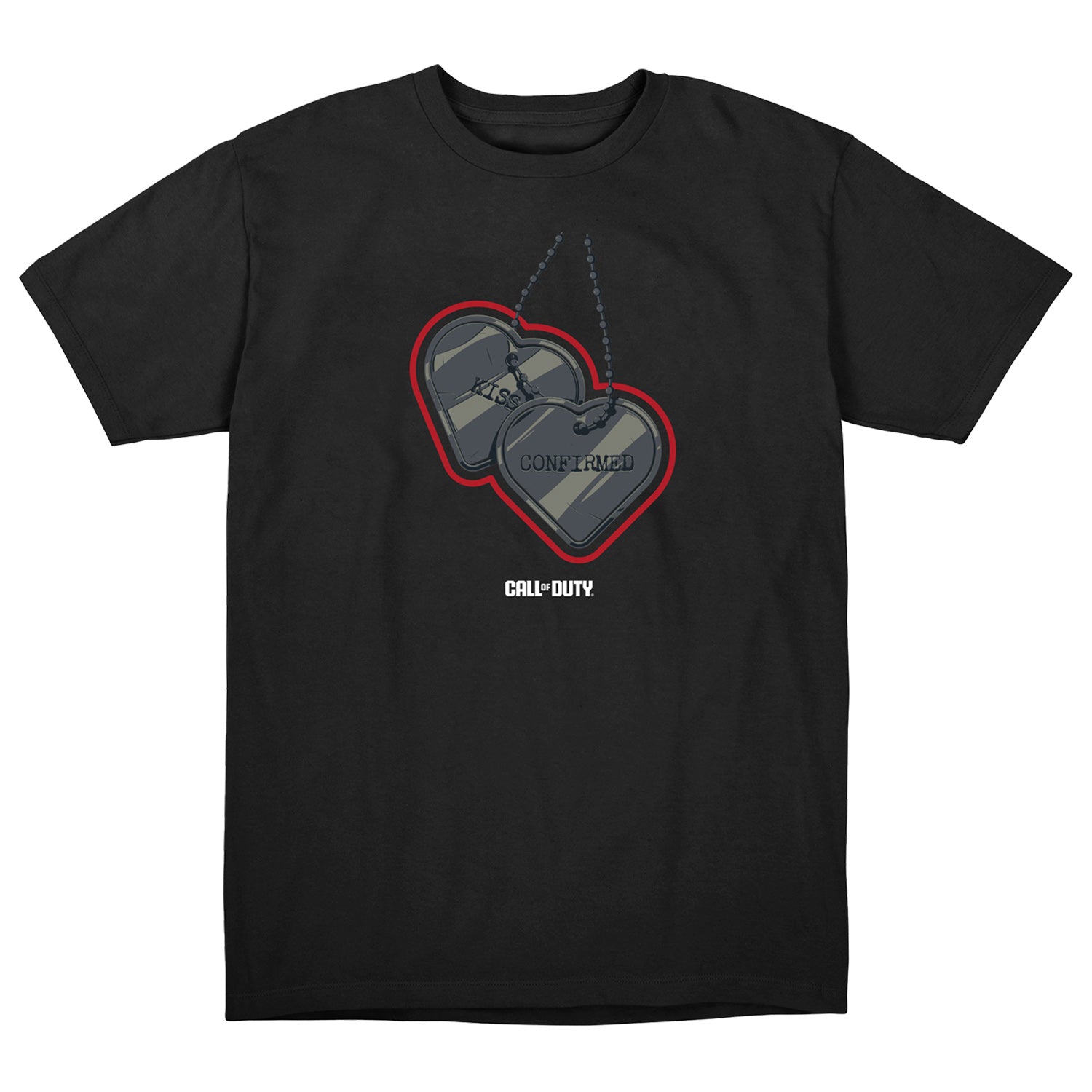 Call of Duty Kiss Confirmed T-Shirt - Front View Black Version