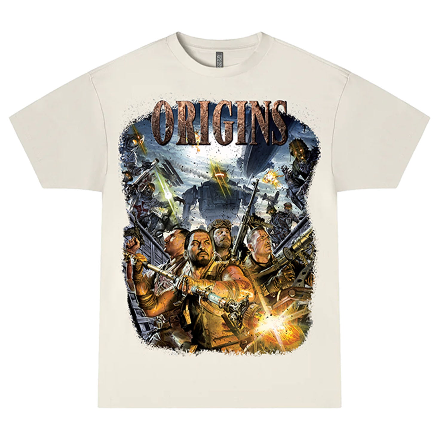 Call of Duty: Zombies Origins Vintage White T-Shirt - Front View