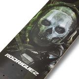 Call of Duty Ghost Skateboard Deck - Close-Up View