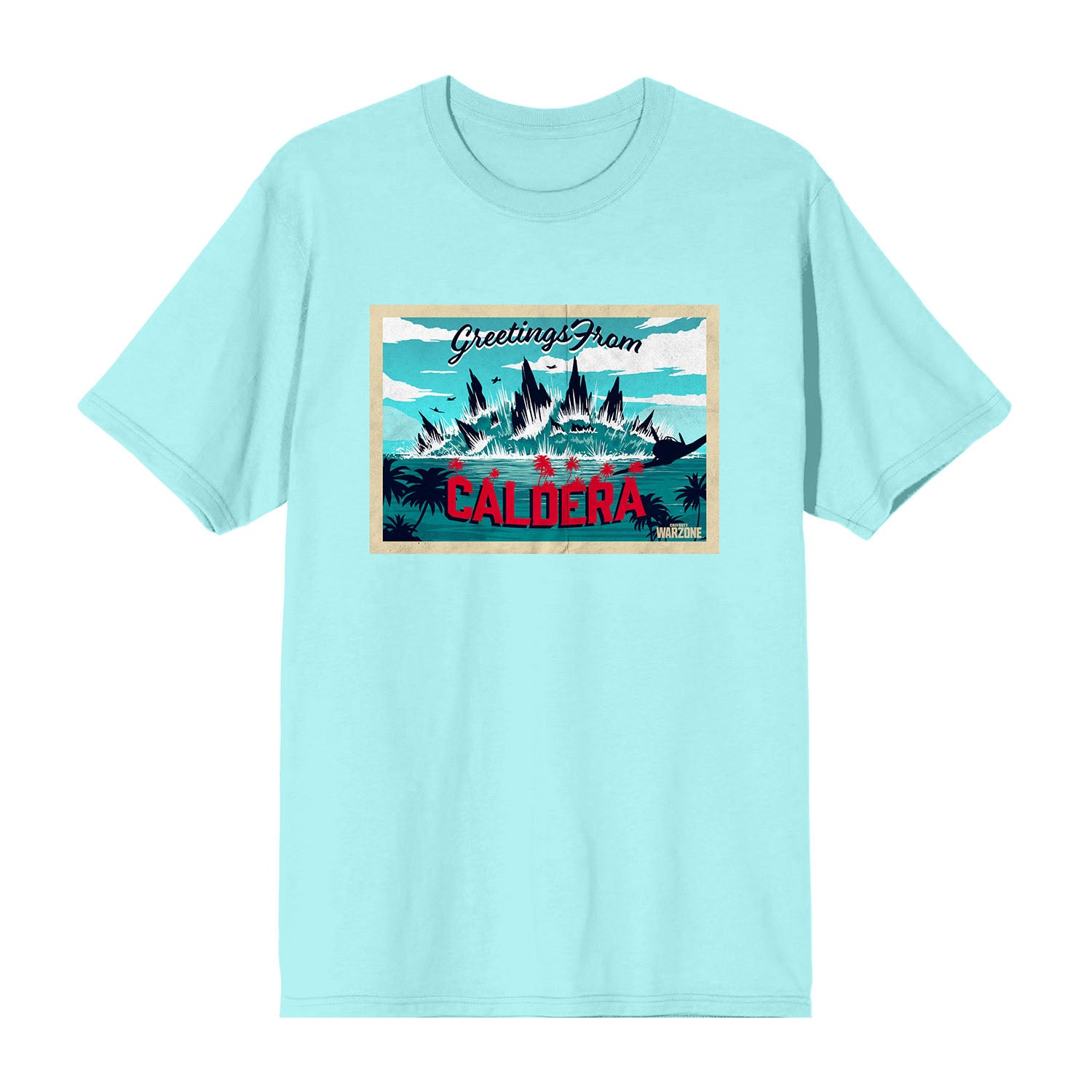 Greetings From Caldera Blue COD Warzone T-Shirt - Front View