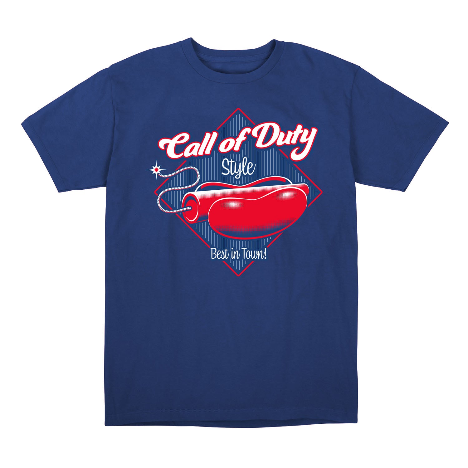 Call of Duty Style Blue T-Shirt - Front View