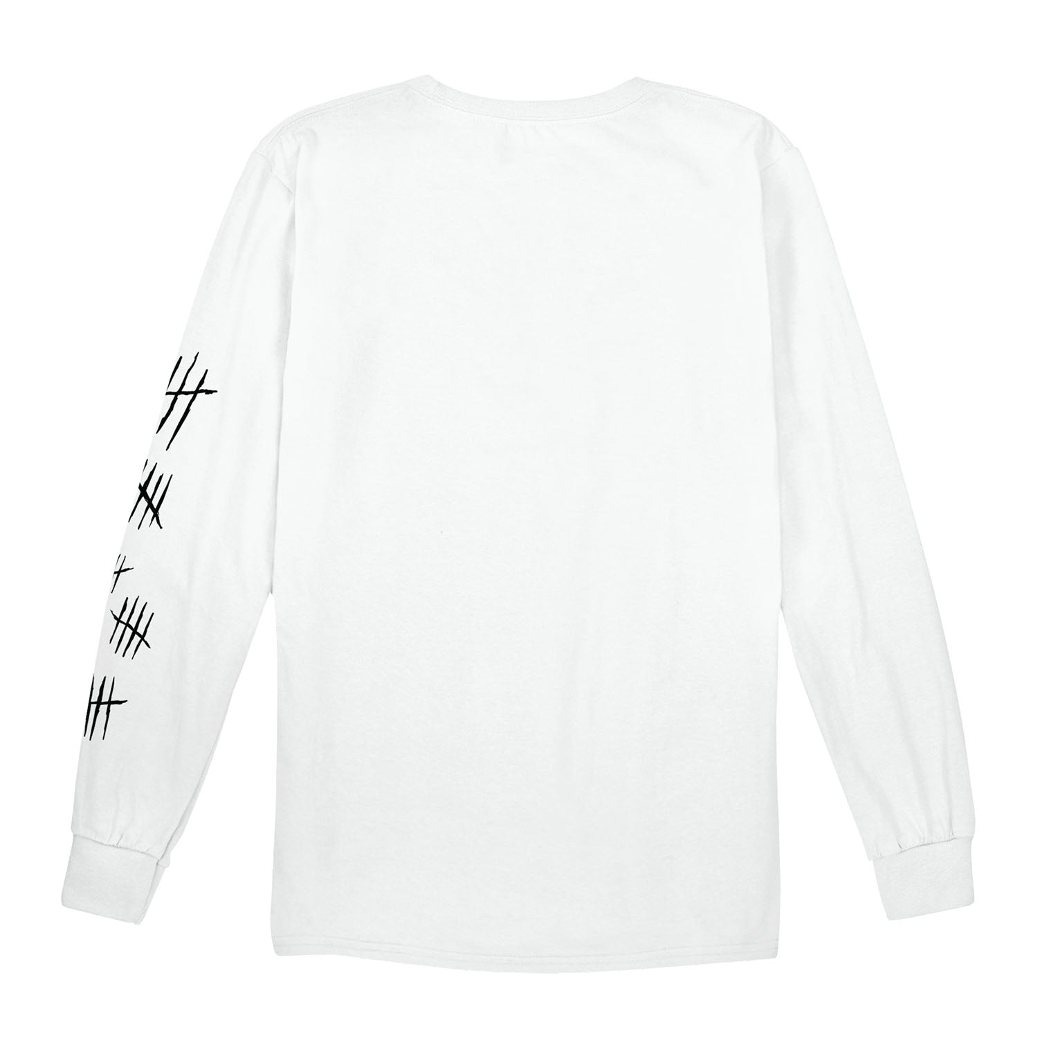 Call of Duty Warzone White Hash Marks Long Sleeve T-Shirt - Back View