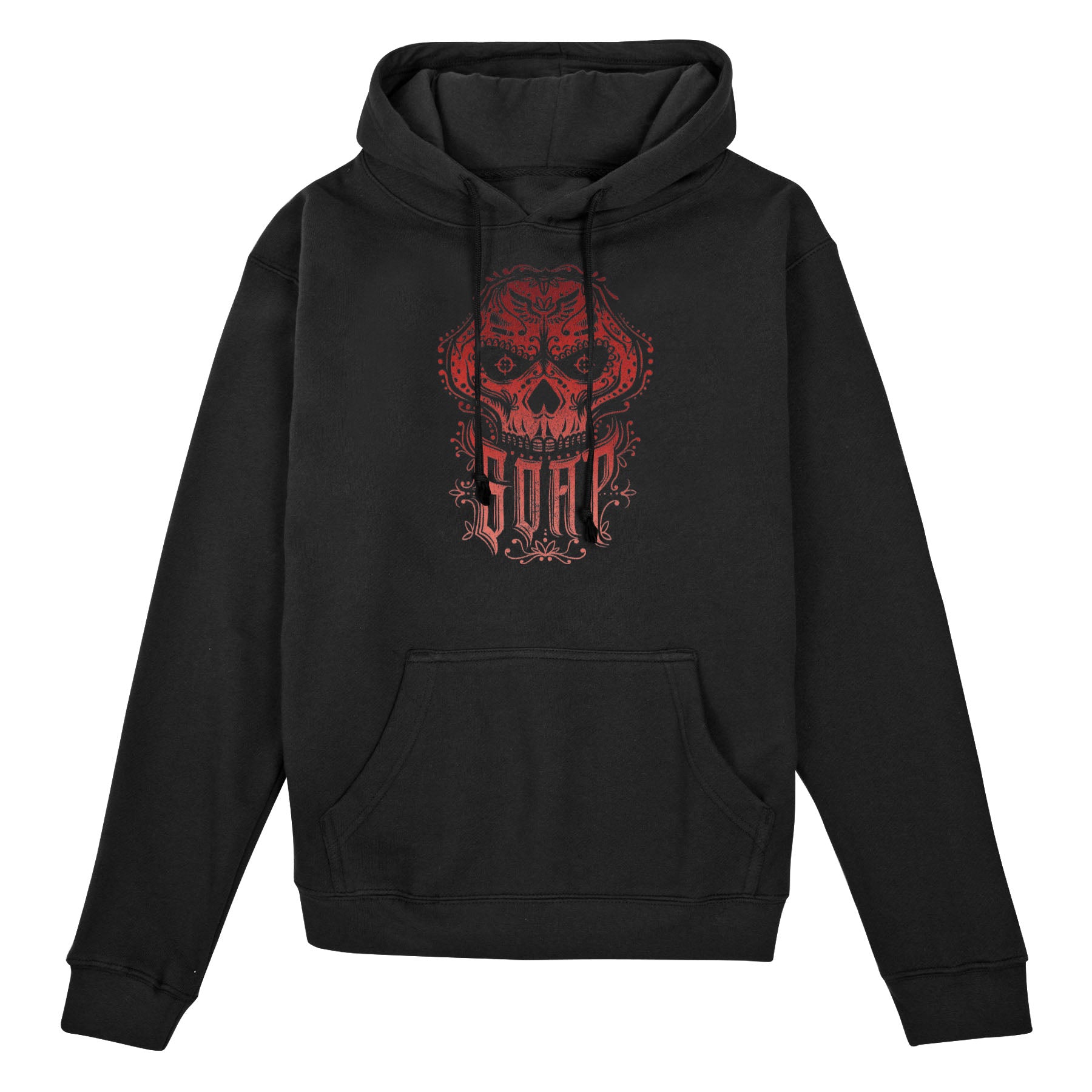 Call of Duty Soap Skull Mask Black Hoodie - Front View with Soap Skull Design