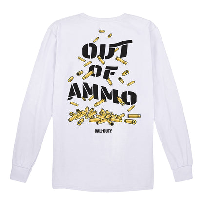 Call of Duty White Out Of Ammo Long Sleeve T-Shirt - Back View