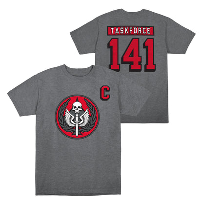 Call of Duty Grey Hockey Taskforce T-Shirt - Front and Back View