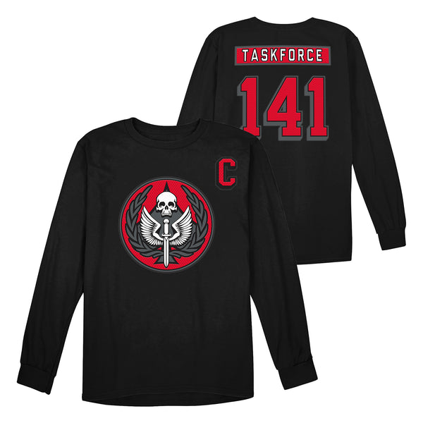 Call of Duty Hockey Task Force 141 Black Long Sleeve T-Shirt