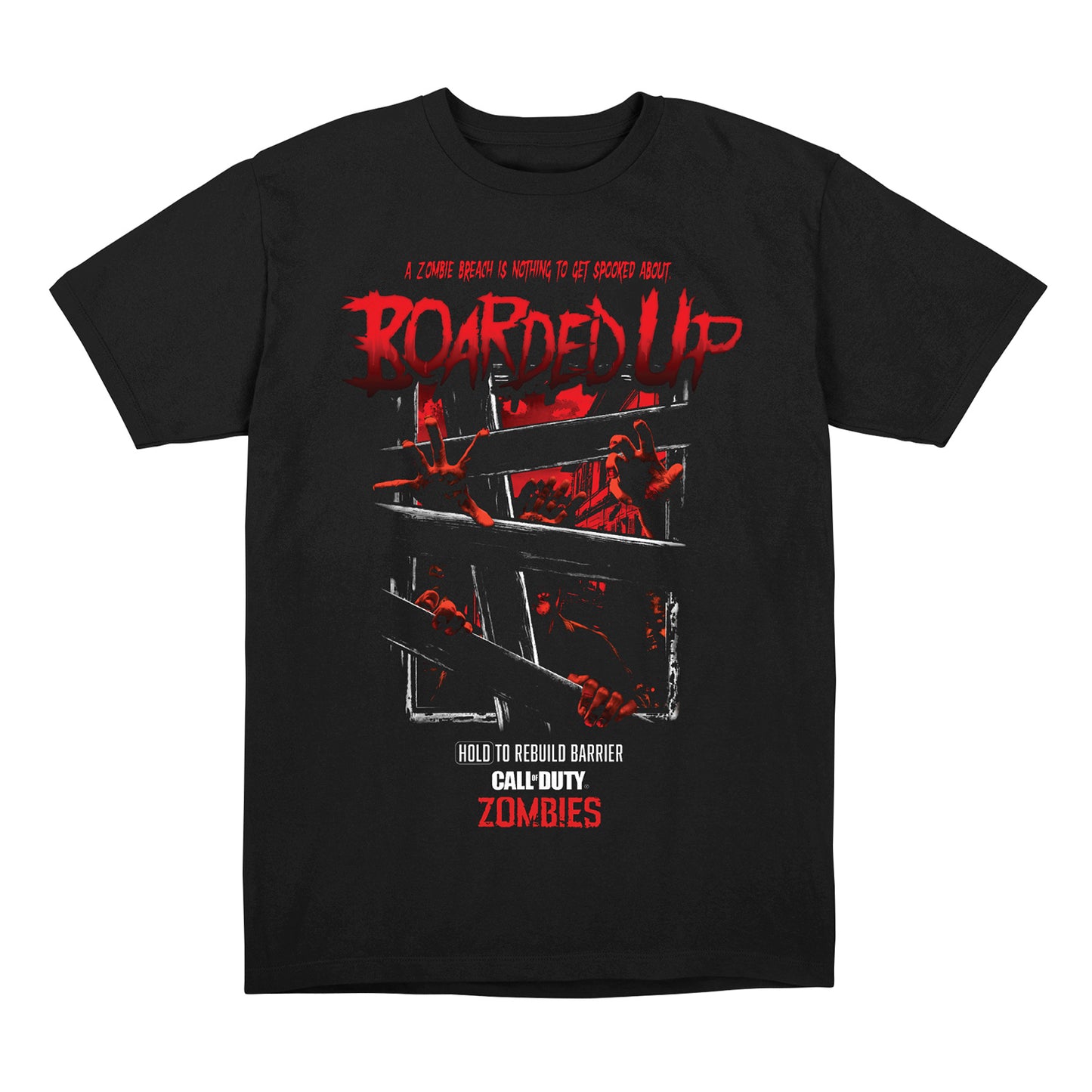 Call of Duty Boarded Up Black T-Shirt - Front View