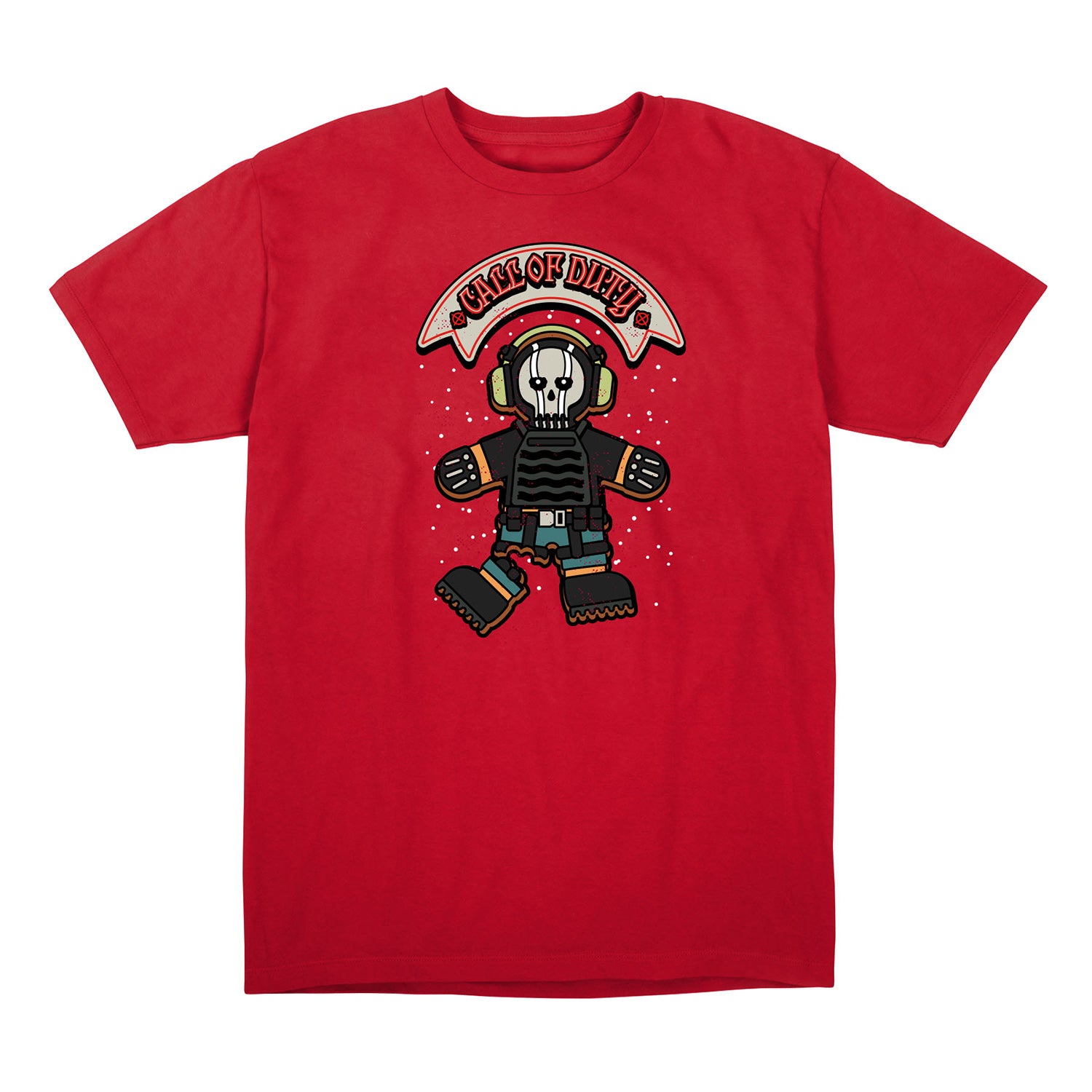 Call of Duty Gingerbread Man Red T-shirt - Front View