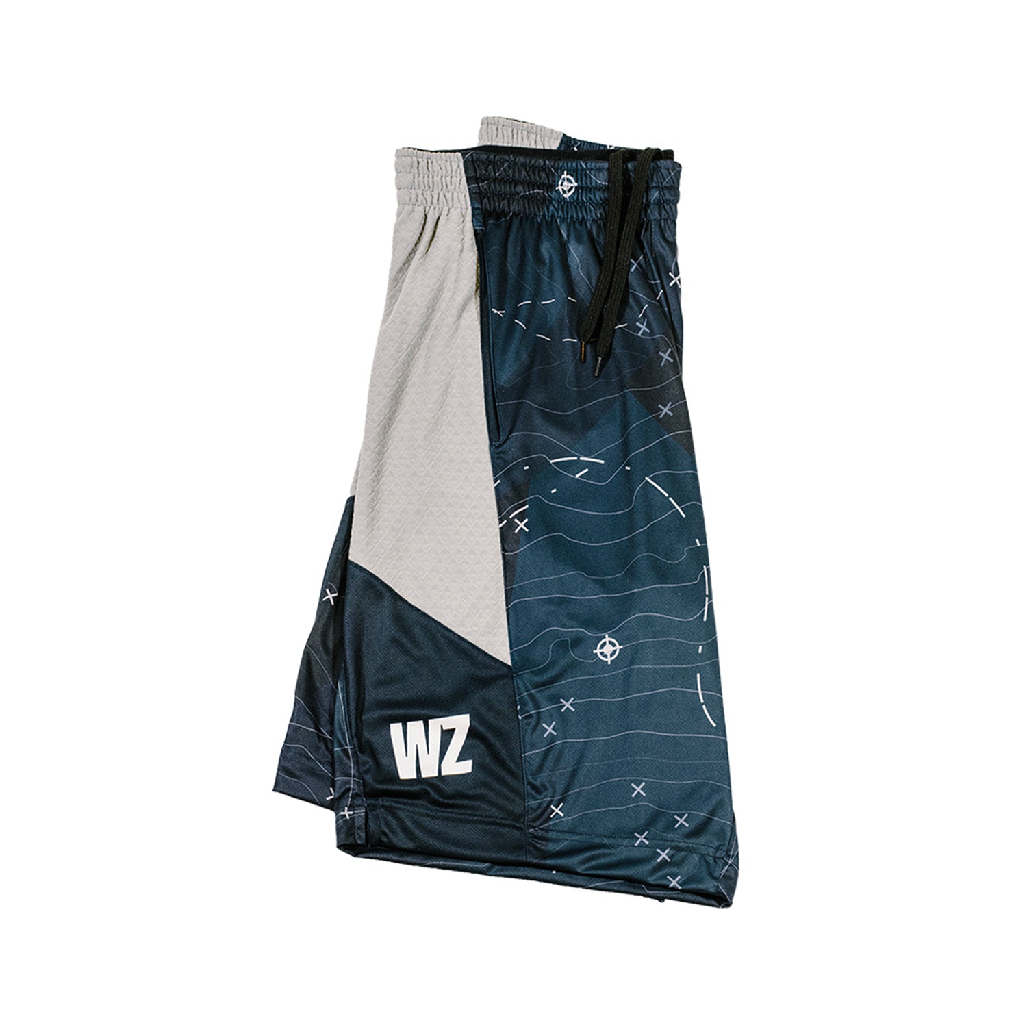 Call of Duty Point3 Blue Topographic Shorts - Folded View