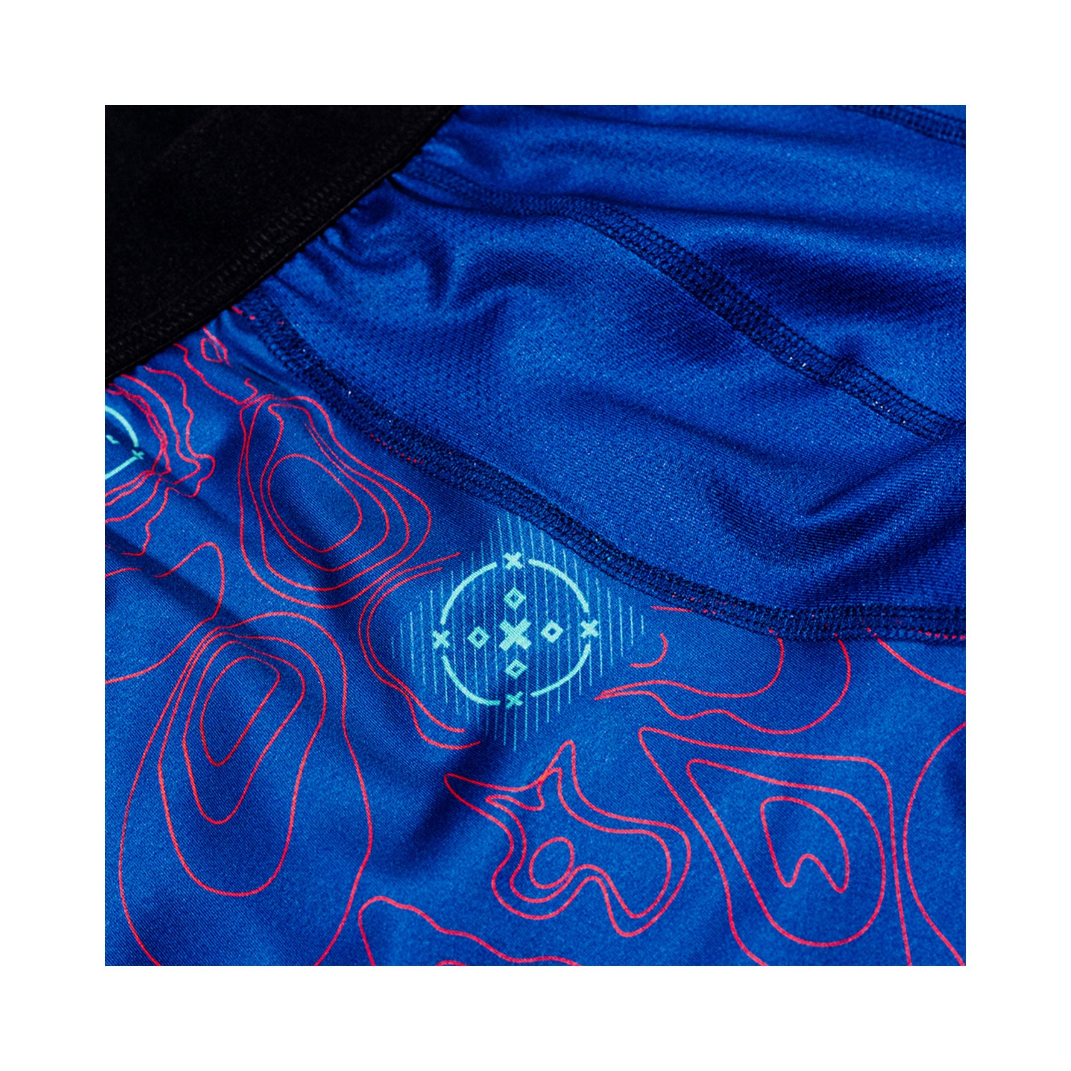 Call of Duty Warzone Point3 Blue Compression Shorts - Close Up View