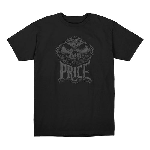 Call of Duty Price Skull Mask Black T-Shirt- Front View with Price Skull Design