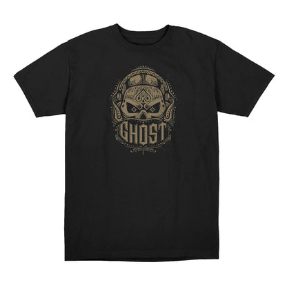 Call of Duty Ghost Skull Mask Black T-Shirt - Front View with Ghost Skull Design